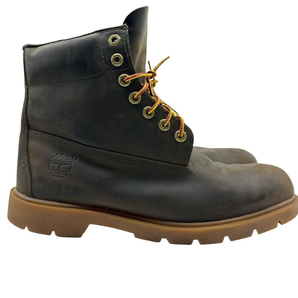 Timberland 6 Inch  Dark Brown Leather Waterproof Boots Primaloft A111Q Size 10.5